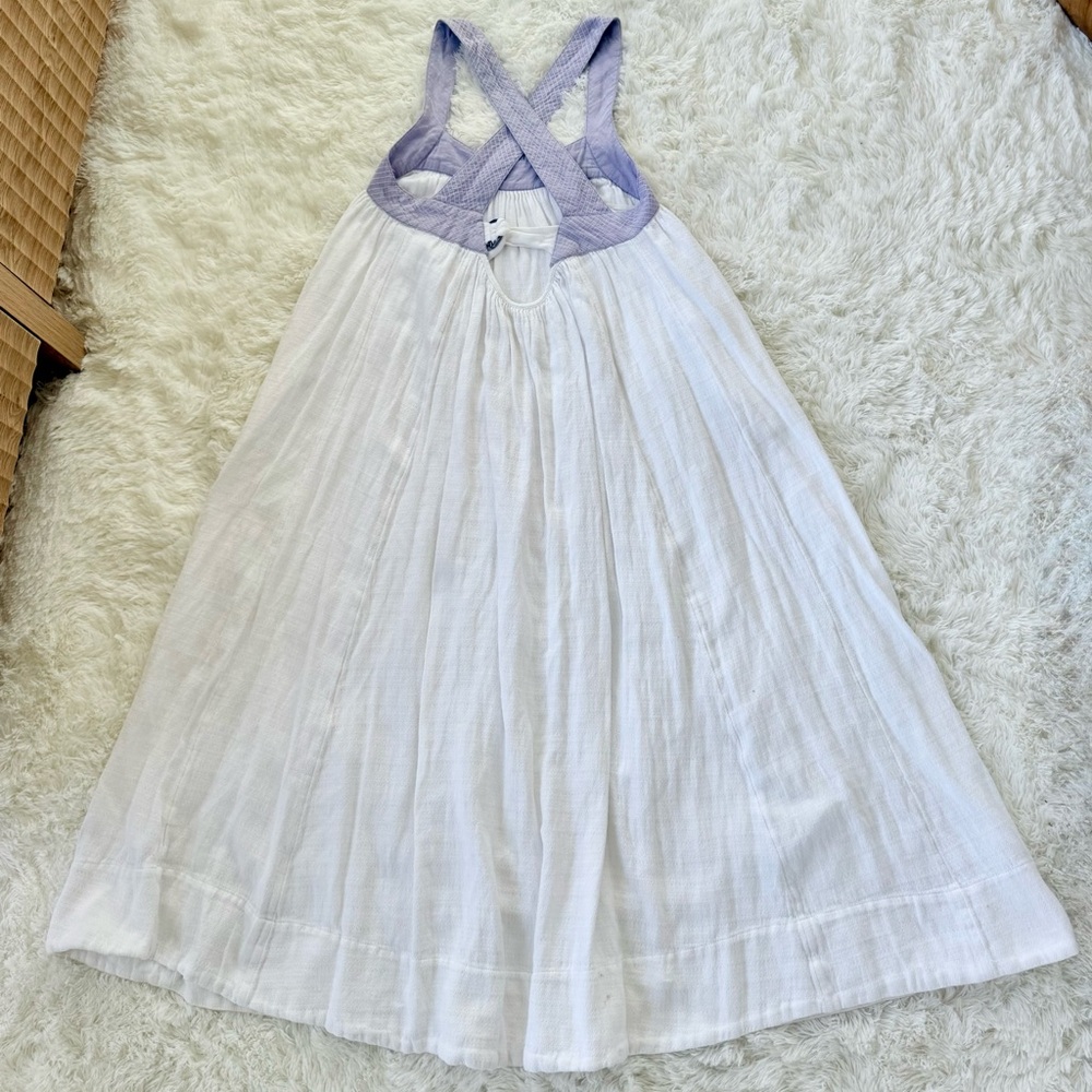 Free People White Maxi Dress with Lavender Halter Top